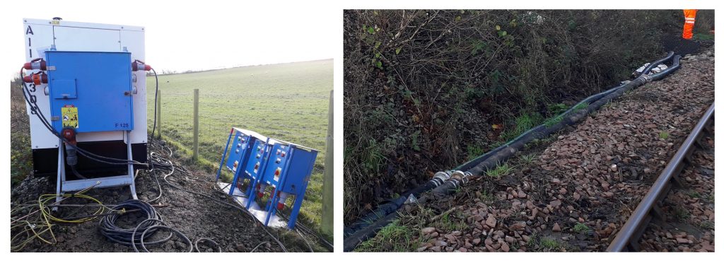 Pump hire tackles crippling floods to preserve busy train timetable
