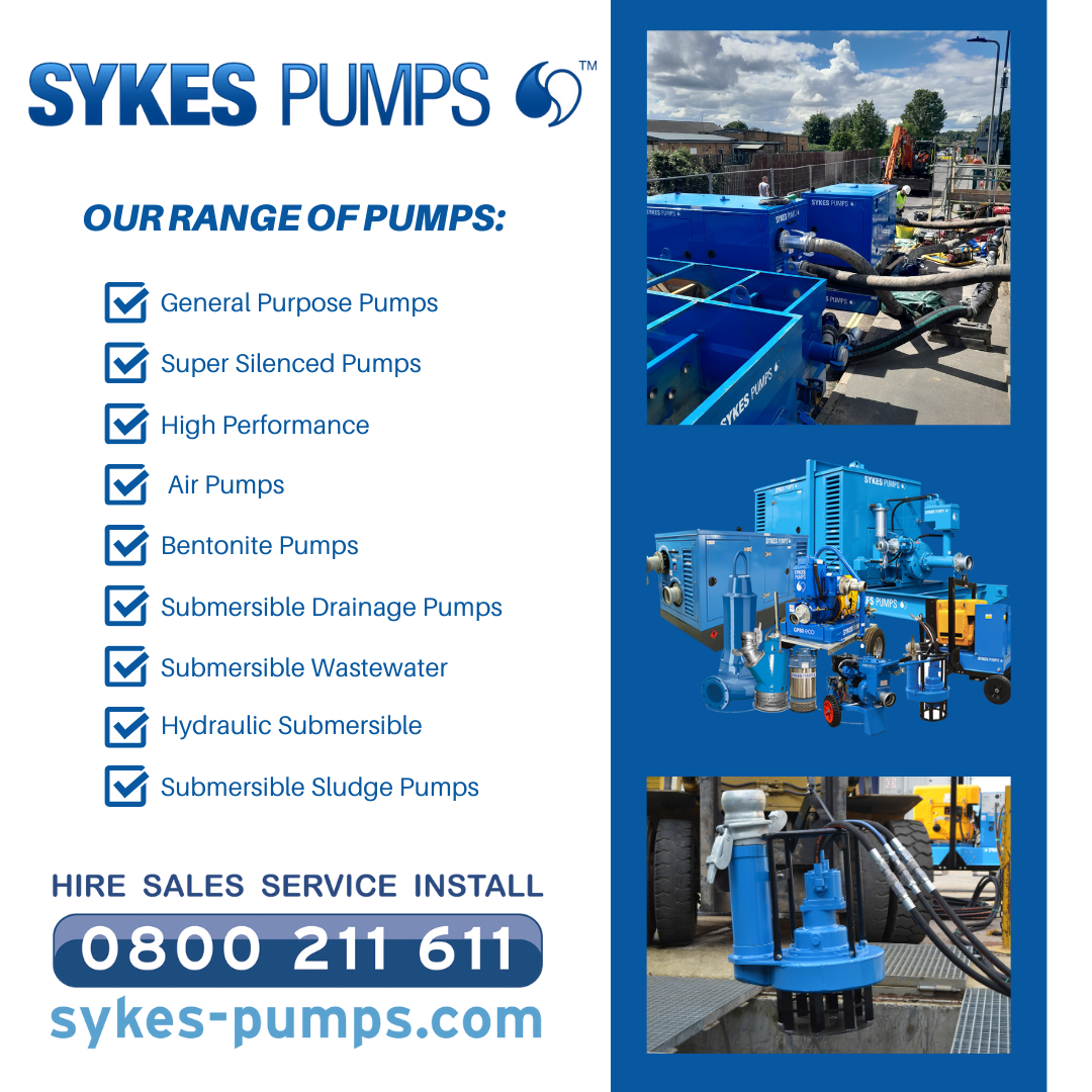 Our wide range of pumps for hire at Sykes Pumps