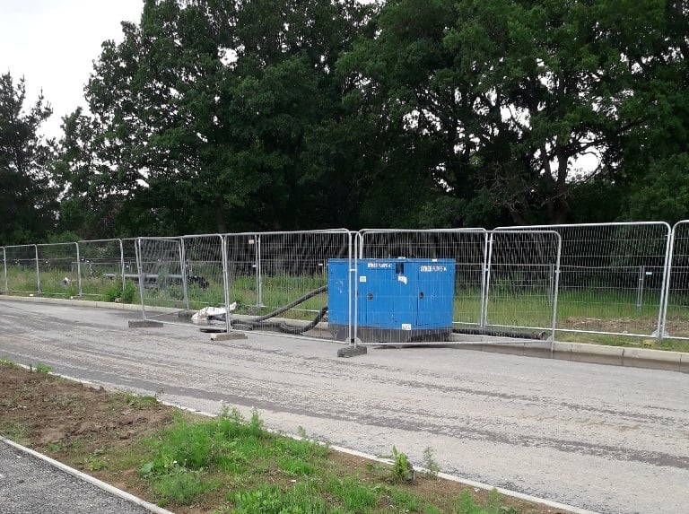 Pump hire averts drainage issues on residential site